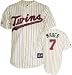 Joe Mauer Jersey: Adult 2010 Majestic Throwback Pinstripe Replica #7 Minnesota Twins Jersey