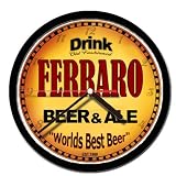 FERRARO beer and ale cerveza wall clock