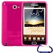 Gizmo Dorks TPU Flexible Rubber Skin Case (Pink) with Carabiner Key Chain for the Samsung Galaxy Note N7000