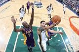 Los Angeles Lakers v Utah Jazz: Deron Williams and Lamar Odom Photographic Poster Print by Melissa Majchrzak, 28x42