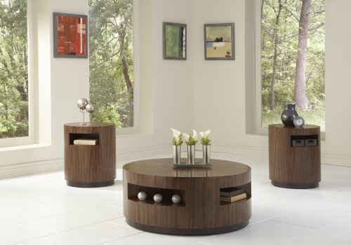 Orbit Cocktail Table with Zebra Veneer