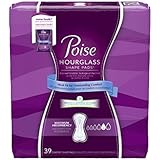 Poise Hourglass Pads, Maximum, 39 Count (Pack of 4)