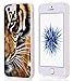 SE Case Case Giraffe Design,Hungo Thin Soft TPU Protective Cover Shell Compatible with SE/5S/5 Hand Painting Lovely Lady Giraffe Lying On Grasses Animal Theme