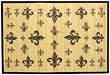 Laser Printed Split Bamboo Fleur De Lis 3' x 5' Veranda Rug