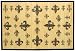 Laser Printed Split Bamboo Fleur De Lis 2' x 3' Veranda Rug