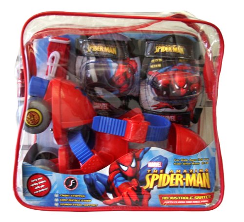 Spiderman  Adjustable Toy Skates with Safety Gear