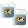 Green Bay Packers 2 pack of 2"x2" Candle Sets - NFL Football Fan Shop Sports Team Merchandise