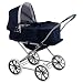 Badger Basket English Style 3-in-1 Doll Pram Carrier And Stroller - Navy/White