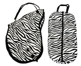 English Horse Saddle Carrier Zebra Print Set