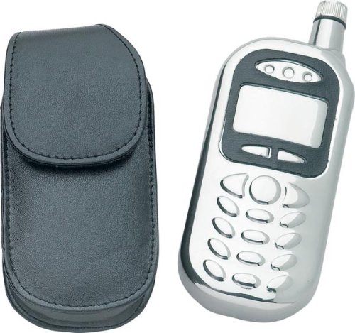 Childrens Toyshop  Kitchen & Housewares : Cell Phone Stainless Steel 4oz Flask W/ Case
