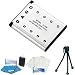 Olympus LI-42B Equivalent Replacement Battery + Camera Cleaning + Screen Protector (3Pcs) + Mini Tripod For Olympus FE-250, FE-280, FE-290, FE-300, FE-3000, FE-3010, FE-320, FE-330, FE-340, FE-350 Zoom Digital Camera