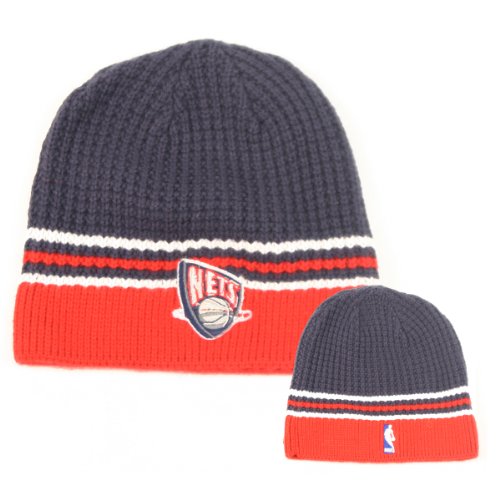 New Jersey Nets Fashion Crochet Knit Beanie (Uncuffed)