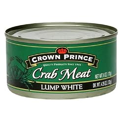 Crown Prince Lump White Crab Meat, 6-Ounce Cans (Pack of 12)