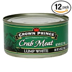 Crown Prince Lump White Crab Meat, 6-Ounce Cans (Pack of 12) by Crown Prince