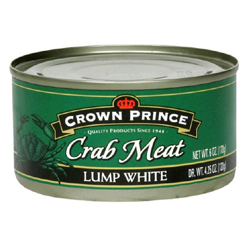 Crown Prince Lump White Crab Meat, 6-Ounce Cans (Pack of 12)