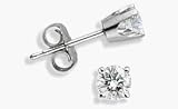 Baby 0.06 TCW White Gold Diamond Studs