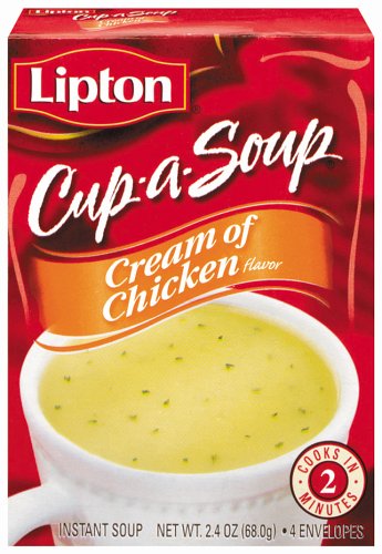 Lipton Cup-a-Soup, Cream of Chicken, 2.4-Ounce Boxes (Pack of 24)