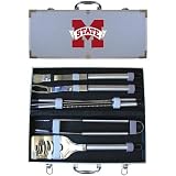 Bergamot Mississippi State Bulldogs 8 Piece Bar-B-Que Tool Set w/ Steel Handles