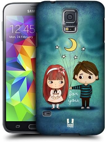 Head Case Designs Give You the Moon and Stars Cute Emo Love Protective Snap-on Hard Back Case Cover for Samsung Galaxy S5