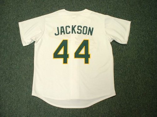 REGGIE JACKSON Oakland Athletics 1987 Majestic Home Throwback Baseball Jersey, XL