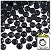 The Crafts Outlet 144pc Flatback Acrylic Rhinestones Round 7mm - 34ss Jet Black