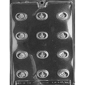 OVAL FLEUR-DE-LIS All Occasions Candy Mold Chocolate