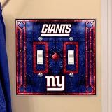 New York Giants - NFL Art Glass Double Switch Plate Cover