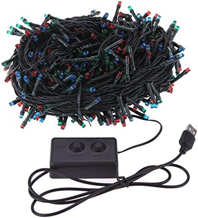 FBUY 2 Modes RGB 400 LED Christmas String Light Outdoor Fairy Xmas Tree Wedding Holiday Party Garden Colorful Lighting Strings