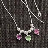 Custom Birthstone Heart Pendant Necklace for Mom and Grandma