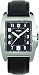 Timex Mens Dress Black Leather Square Watch, 50 Meter, Luminescent Hands, Date, 3-Year Battery, 29391