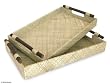 Pandanus trays, 'Zigzag' (pair)