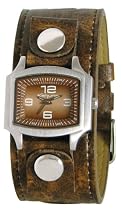 Kahuna Ladies Brown Cuff Watch With Stud Detail