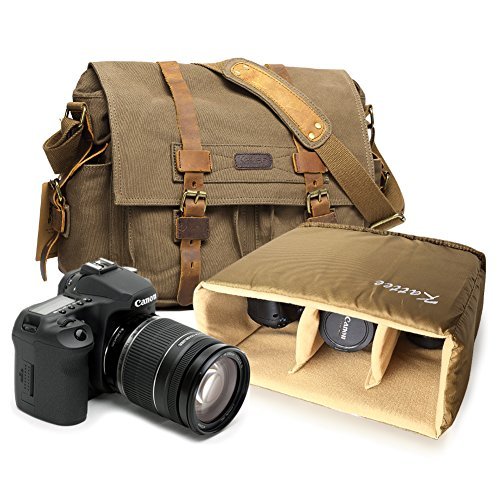 Borsa a tracolla per fotocamera Verde militare