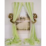 Curtain Critters Plush Triceratops Dinosaur Curtain Tieback, Car Seat, Stroller, Crib Toys Set (2)