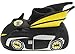 Batman Batmobile Toddler Little Kid Sock Top Slippers (X-Large / 11-12 M US Little Kid, Yellow/Black)