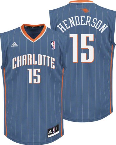 Gerald Henderson Jersey: adidas Creole Blue Replica #15 Charlotte Bobcats Jersey