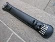 leather short girth VIENNA black with leather padding and one sided elastics