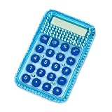 Blue Crystal Rhinestone Embelished Mini Calculator