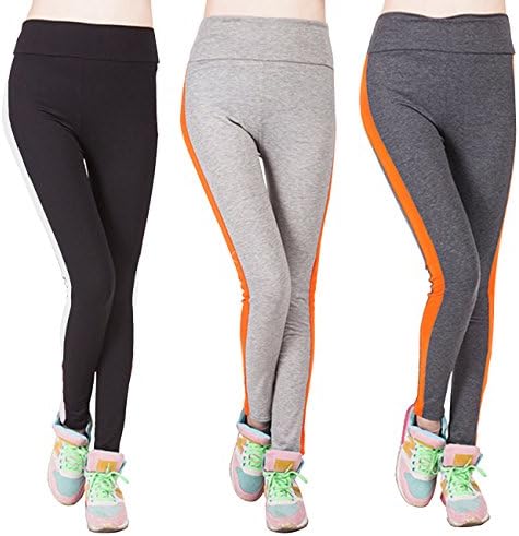 SWGD Women's Splice Gym Workout Tight Yoga Long Pants Leggings Red XL