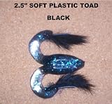 2.5 Soft Plastic Toad - Black (10 Pack)