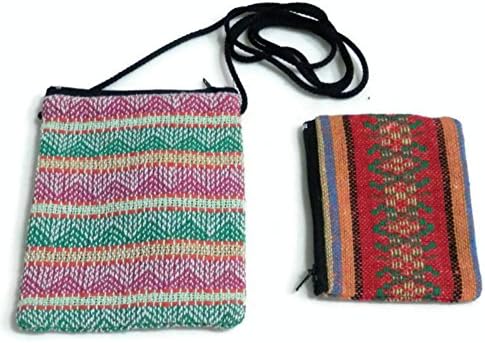 Ethnic Tote Shoulder Passport Bag Handmade Embroidered Retro Boho Coin Purse Bag.