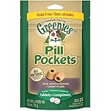 GREENIES PILL POCKETS Allergy Formula Treats for Dogs Duck and Pea - Tablet Size 2.6 oz. 25 Count