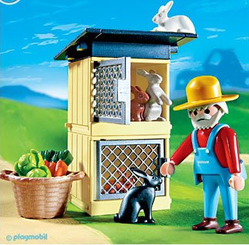 Childrens Toyshop  Toys : Playmobil Rabbit Pen