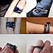JunXin® Two Pieces Black Gold Bridal Wedding Set Princess Cut Sapphire Blue Main Stone Size5/6/7/8/9/10/11(7)