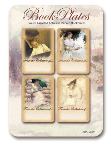 Women Reading - Set of 12 Assorted Adhesive Bookplates