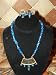 Gold Plated Turquoise Blue Jaipur Indian Style Ethnic Jewelry Necklace Set 3pc Free Shipping