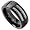 8MM Men's Black Titanium Ring Wedding Band with Stainless Steel Cables and Screw Design Size 7