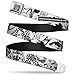 Buckle-Down Seatbelt Belt - Madness White/Black - 1.5