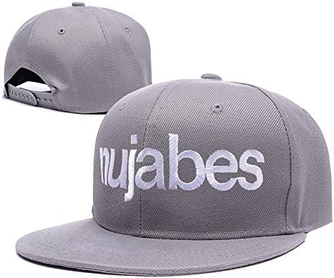 HAIHONG Nujabes Hip-Hop DJ Logo Adjustable Snapback Embroidery Hats Caps - Grey