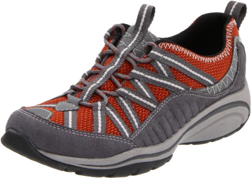 Clarks Women's Powerchute Lace-Up,Grey/Orange,7.5 M US